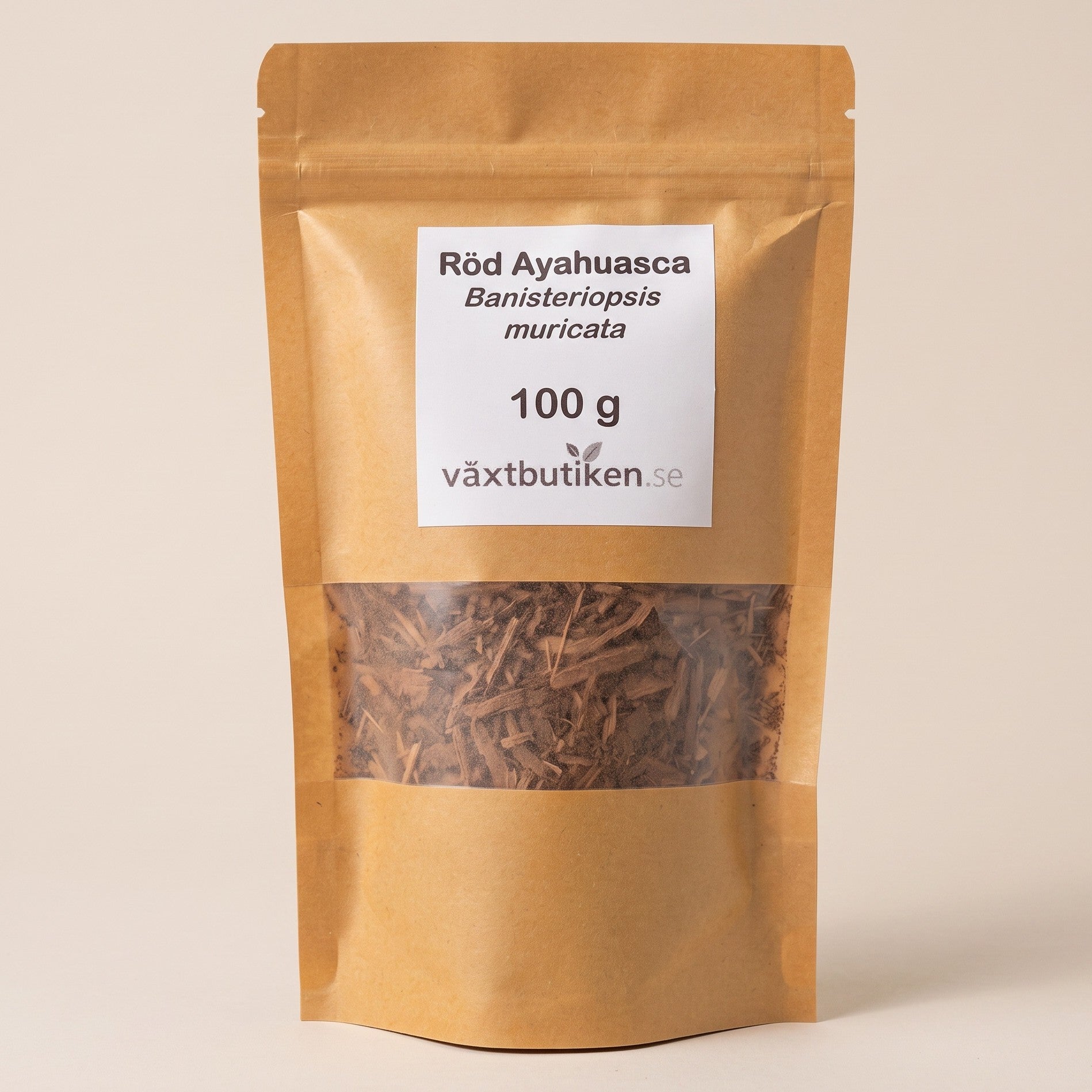 Röd Ayahuasca, Banisteriopsis muricata 100 g i förpackning från Växtbutiken